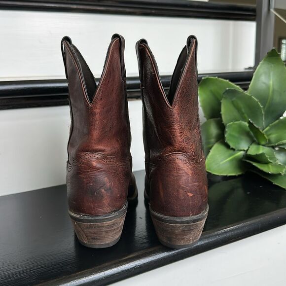 Abilene Men’s Genuine Leather Cowboy Boots Western Brown Distressed 8.5M USA - Picture 2 of 9